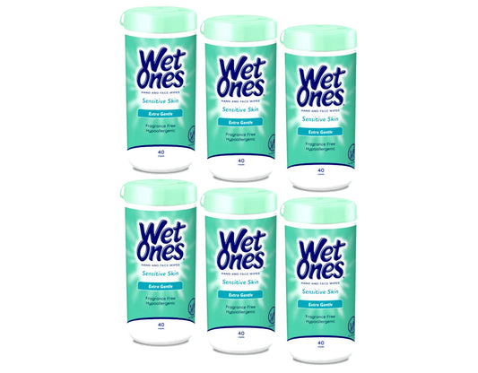 Playtex Wet Ones Sensitive Skin Hands Wipes, 40 Count Wipes (Pack of 6) Beauty & Personal Care PLAYTEX