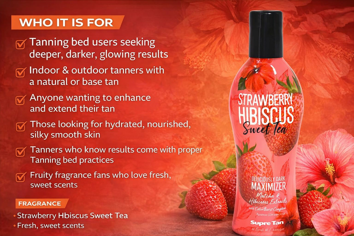 Strawberry Hibiscus Sweet Tea Dark Maximizer 8oz