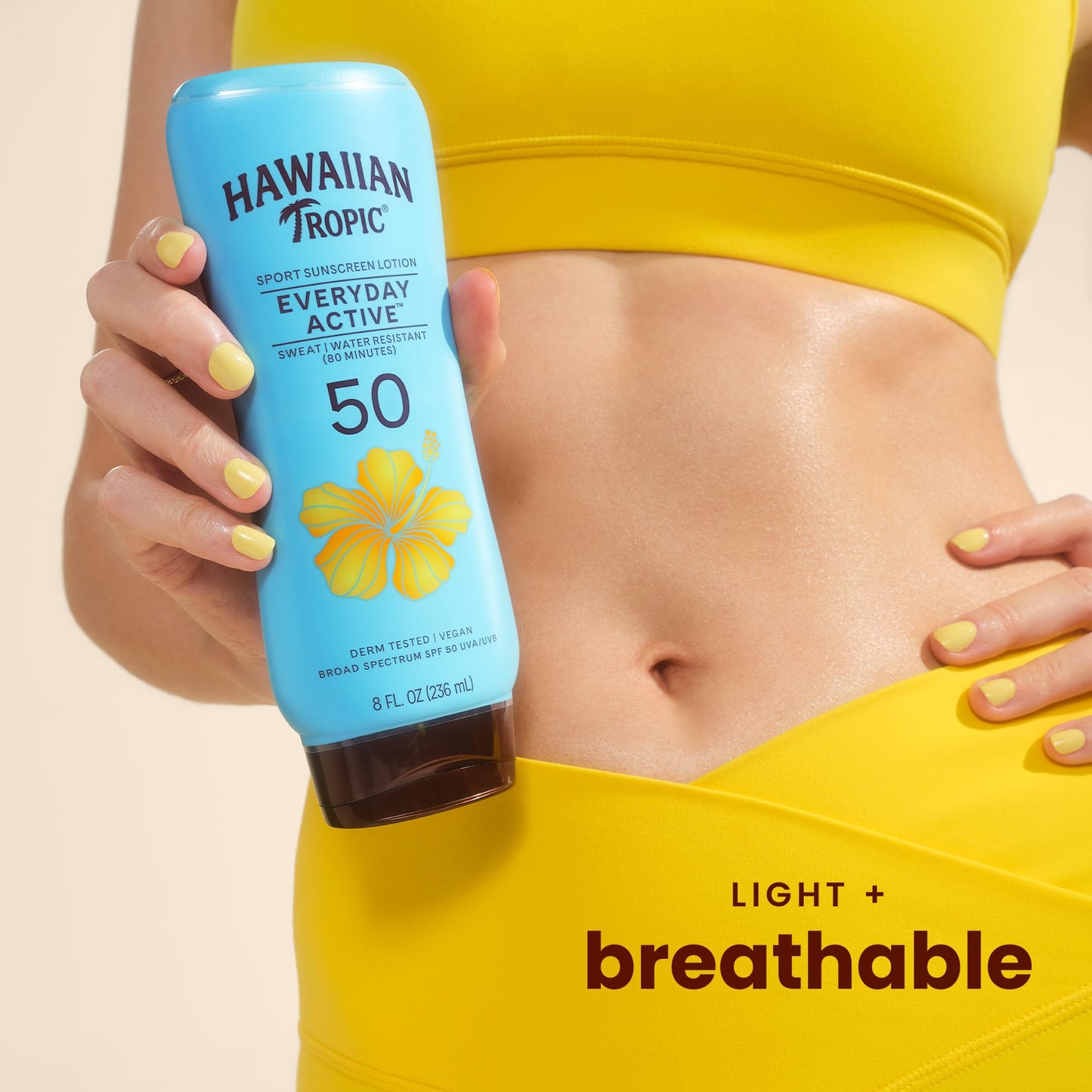 Hawaiian Tropic Everyday Active Sunscreen Lotion, SPF 50 Sunblock, 8 Fl Oz