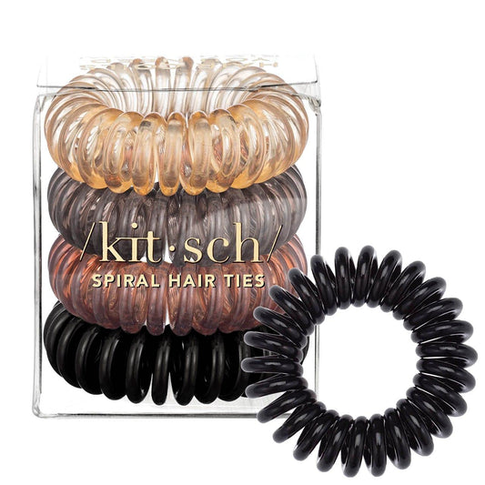 Kitsch Spiral Hair Ties for Women - Creaseless and Dent-free Coil Hair Ties | No Damage, Phone Cord Coils | Made of Flexible and Durable Plastic | Beauty and Personal Care Kitsch Default Title