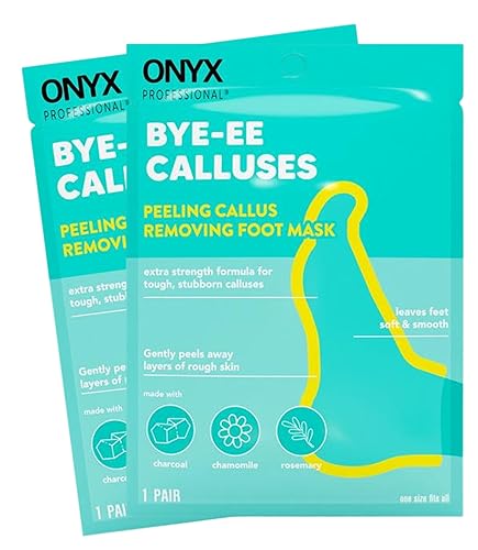 Onyx Professional Foot Peel Mask Callus Remover, 2 pack - Dead Skin Remover, Foot Exfoliator, Cracked Heel Repait, Peeling Callus Removing Foot Mask