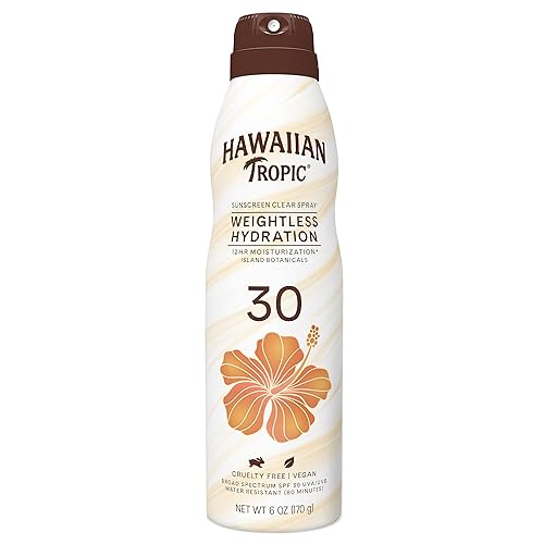 Hawaiian Tropic Sunscreen Silk Hydration Moisturizing Broad Spectrum Sun Care Sunscreen Spray - SPF 30, 6 Ounce