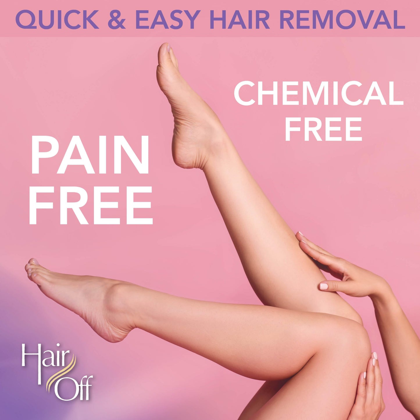 Hair Off Hair Remover Mitten - All-Natural, Painless & Chemical Free - Full Body Hair Removal - Slows & Lessens Regrowth - Exfoliates Skin (3 Mittens