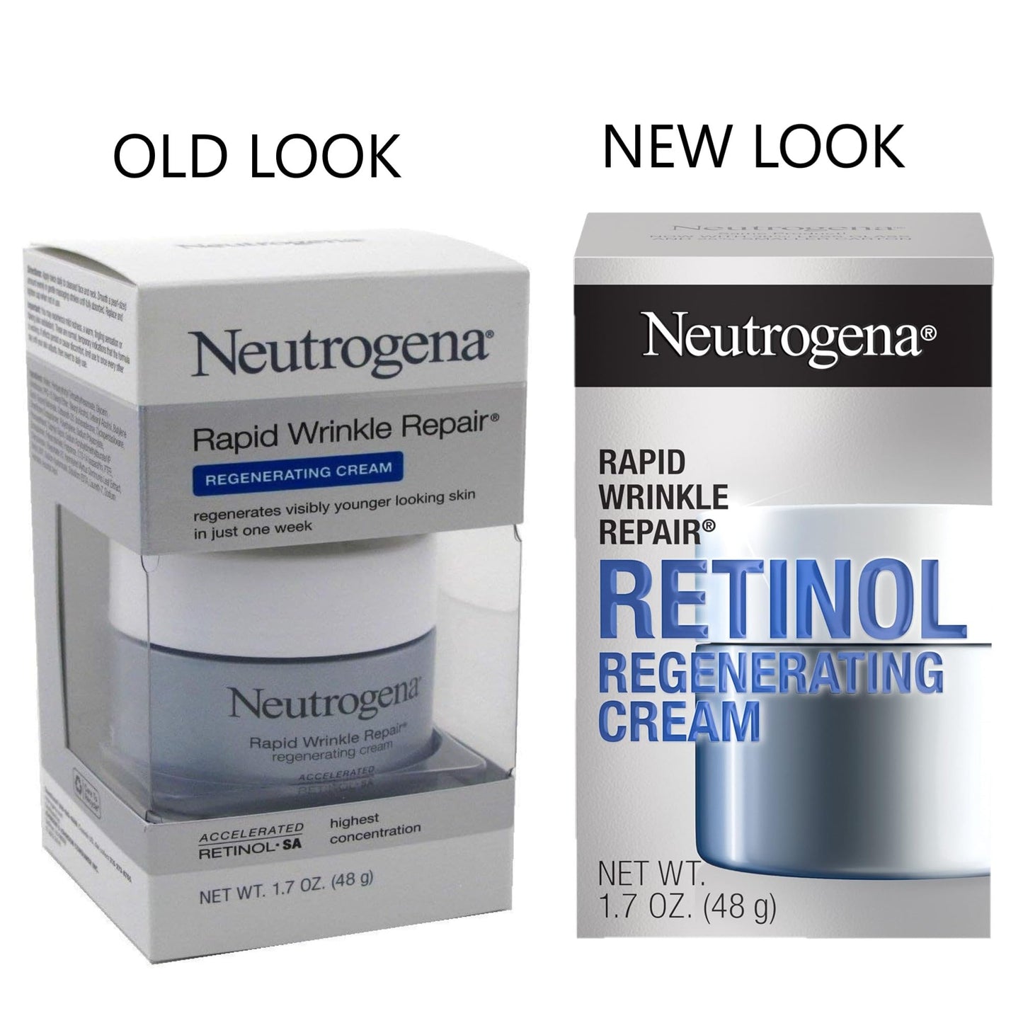 Neutrogena Rapid Wrinkle Repair Retinol Regenerating Face Cream & Hyaluronic Acid Anti Wrinkle Face Moisturizer, Neck Cream, with Hyaluronic Acid