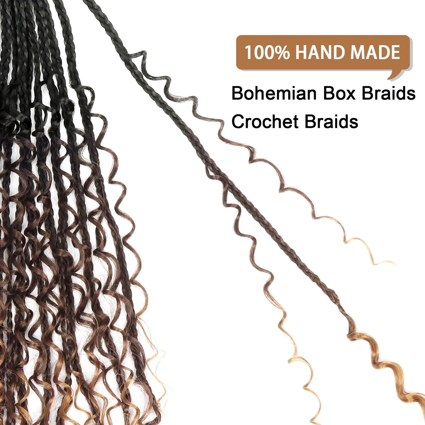 Goddess Box Braids Crochet Hair With Curly Ends 16 Inch Bohomian Box Braids Crochet Braids 8 Packs 3X Crochet Braids Synthetic Braiding Hair Extension Beauty and Personal Care Diha