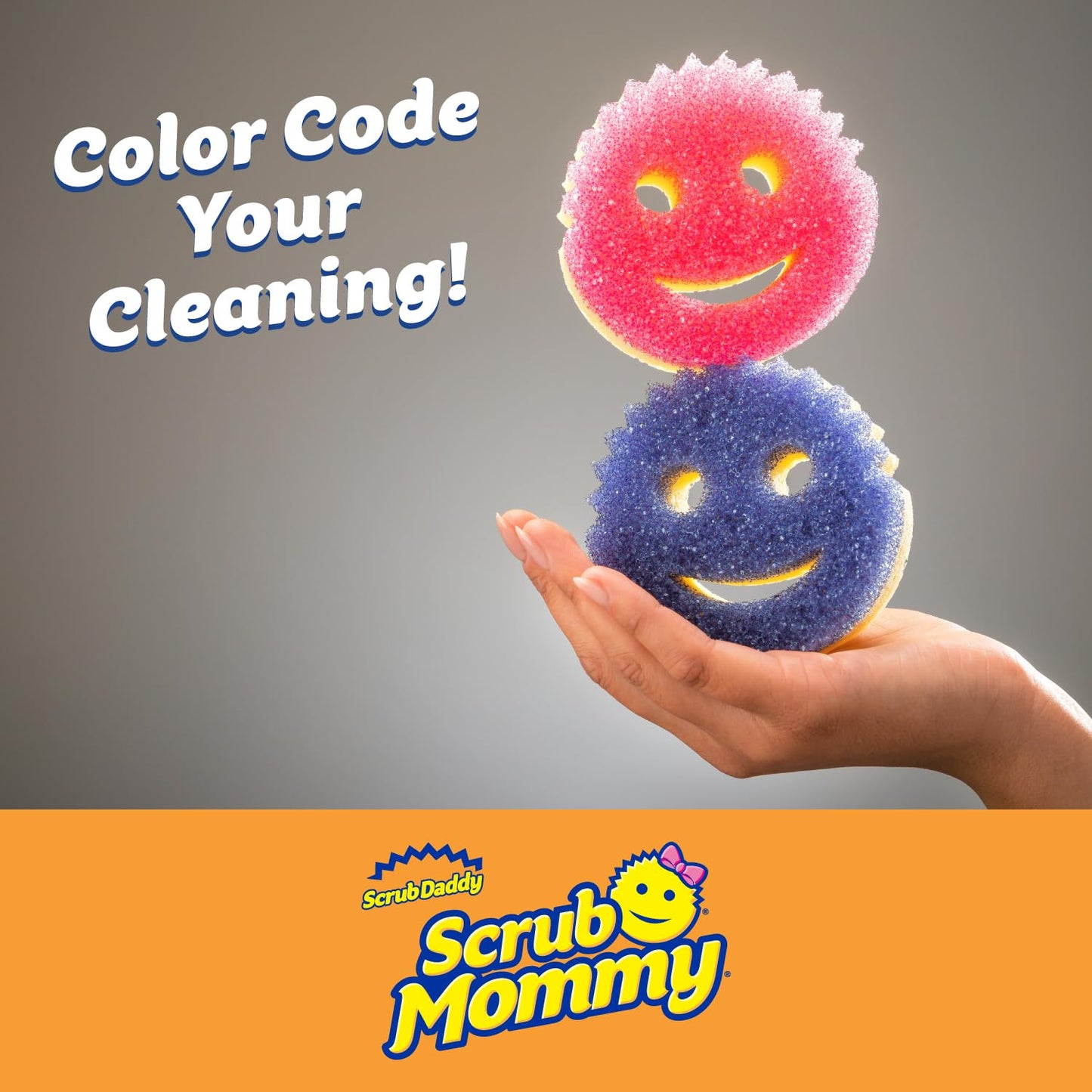 Scrub Daddy Scrub Mommy Sponges – Dual-Sided Non-Scratch Dish & Cleaning Sponges for Kitchen & Bathroom – 3 Count, Multi-Surface Safe