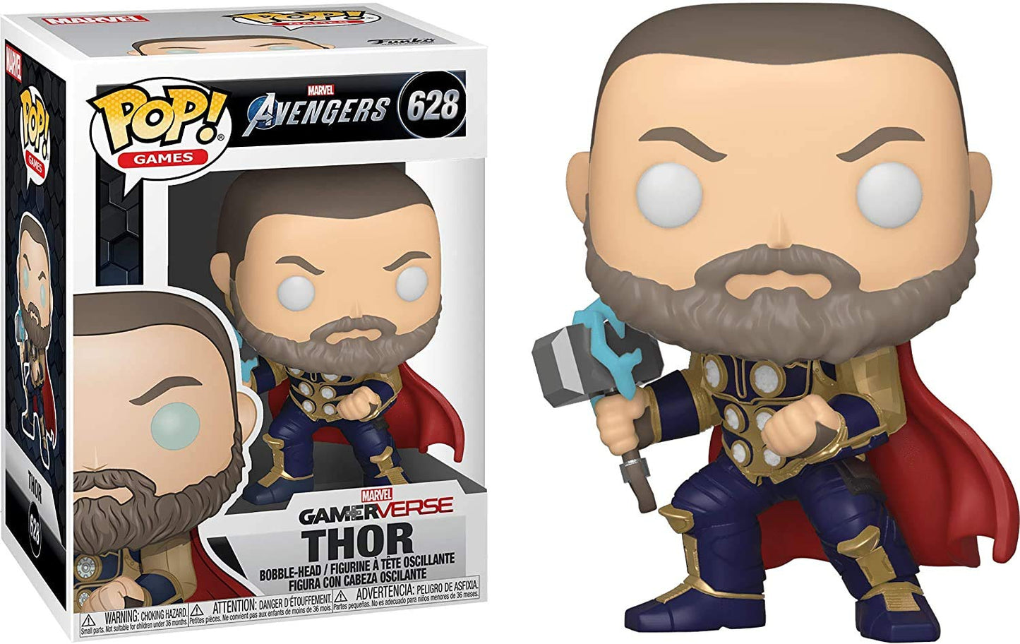 Thor with Hammer #628 Pop Games: Avengers Gamerverse Vinyl Figure (Bundled with EcoTEK Plastic Protector to Protect Display Box)