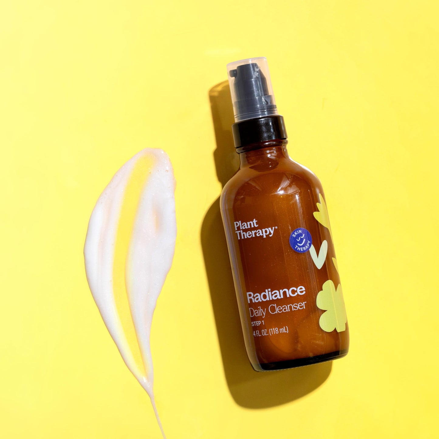 Plant Therapy Radiance Gel-Cream Cleanser 4 oz Cleans Away Makeup, Dirt, & Oil, Gentle Plant-Based Formula, Leaves Skin Feeling Fresh and Soft