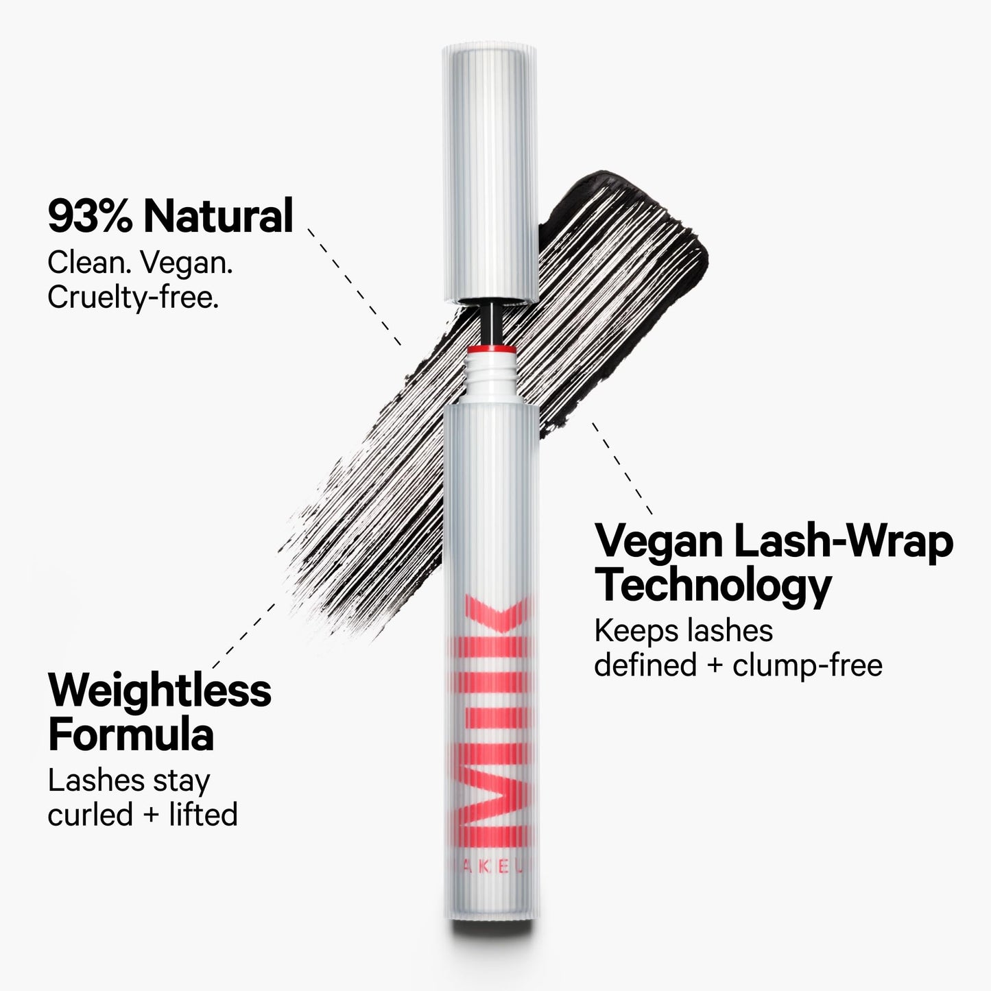 Milk Makeup RISE Mascara - 0.28 fl oz - Lifts, Lengthens, Curls & Adds Volume - Weightless Formula - Conditions & Strengthens - Vegan, Cruelty Free