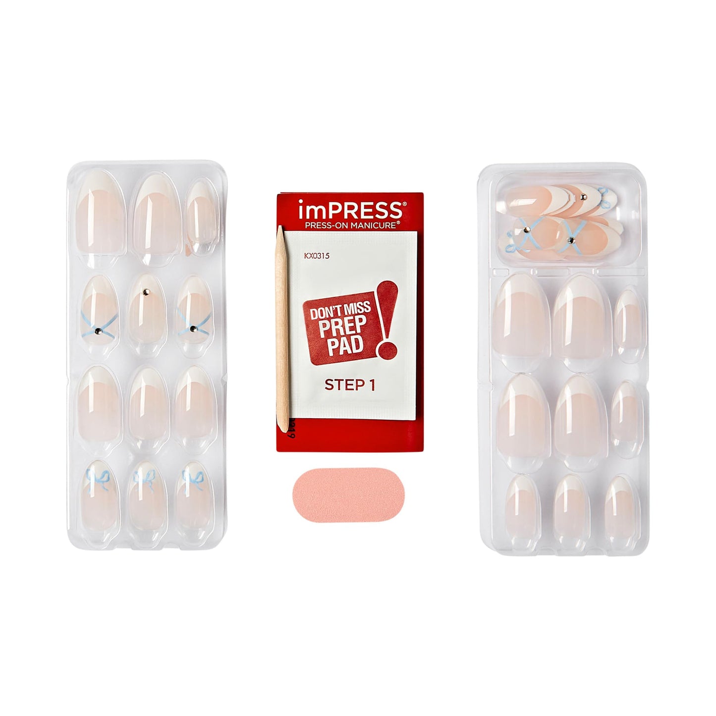 Kiss Impress Valentine’s Day Press On Nails Almond, ‘Hearty’, White, Medium Length, No Glue Needed, Up to 10-Day Superior Hold, Includes 30 Fake Beauty & Personal Care imPRESS