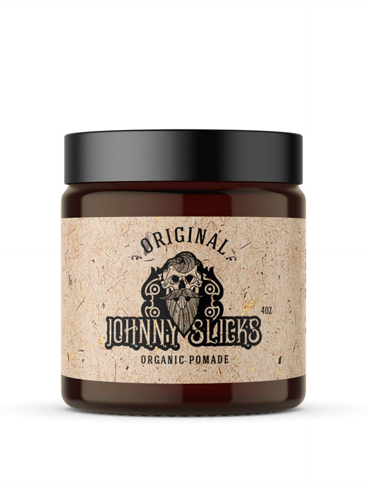 Johnny Slicks Oil Based Pomade | Organic Hair Styling for Men, Low to Medium Hold | Promotes Healthy Hair Growth & Helps Hydrate Dry Skin, (Original