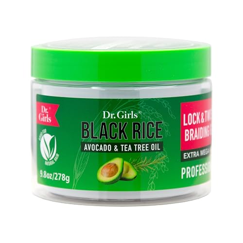 Dr Girls Super Grow Loc & Twists Braiding Conditioning Gel/9.8oz/ Extra Mega Hold (Avocado + Tea Tree)