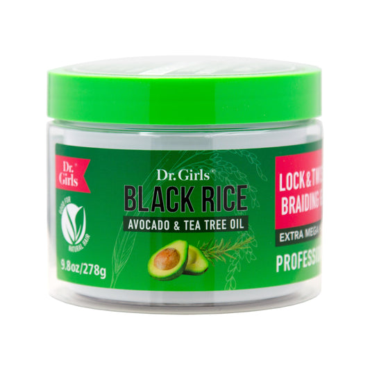 Dr Girls Super Grow Loc & Twists Braiding Conditioning Gel/9.8oz/ Extra Mega Hold (Avocado + Tea Tree)