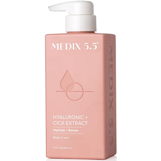 Medix 5.5 Hyaluronic Acid + Vitamin E Cream Body Lotion & Face Moisturizer | Hydrating Dry Skin Firming Lotion Minimizes Look Of Wrinkles, Stretch