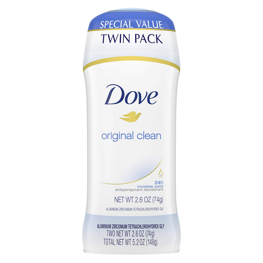 Dove Antiperspirant Deodorant 24-hour Sweat Protection Original Clean Deodorant for Women 2.6 oz, 2 Count Beauty and Personal Care Dove
