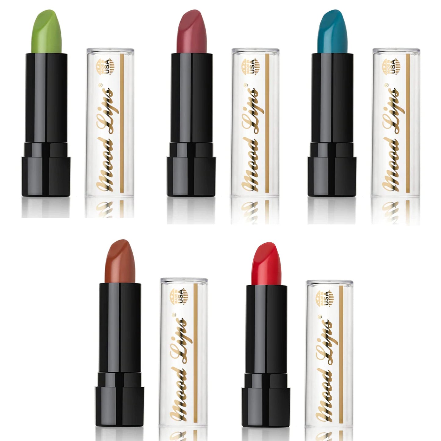 Mood Lips Color Changing Lipstick | Long Lasting Lip Stain Effect | 12 Hour Wear | Magic pH Tint | Aloe Vera Hydrating & Moisturizing | Made in USA |