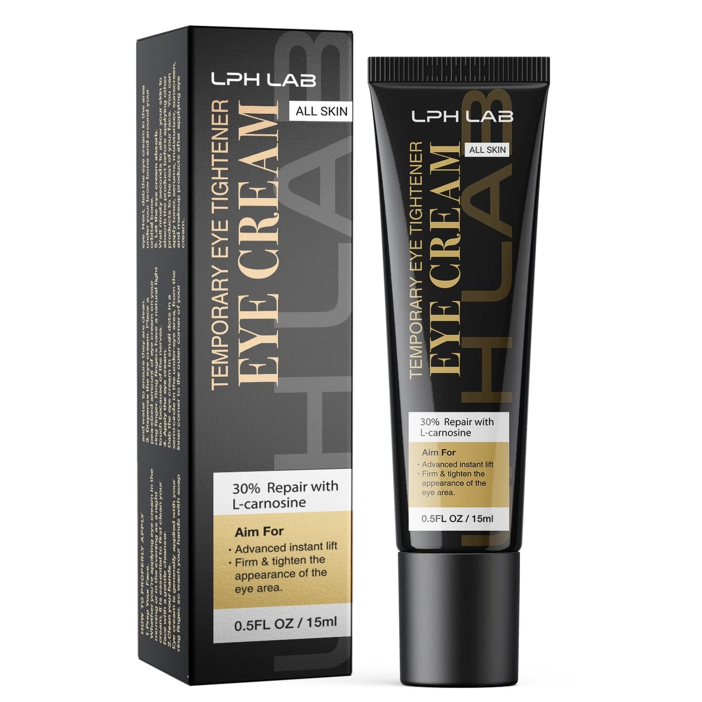 LPH LAB Temporary Eye Tightener Eye Cream, Instant Reduces Under-Eye Bags, Dark Circles&Puffiness, Anti Aging Fine Lines, Firm That Delicate Skin