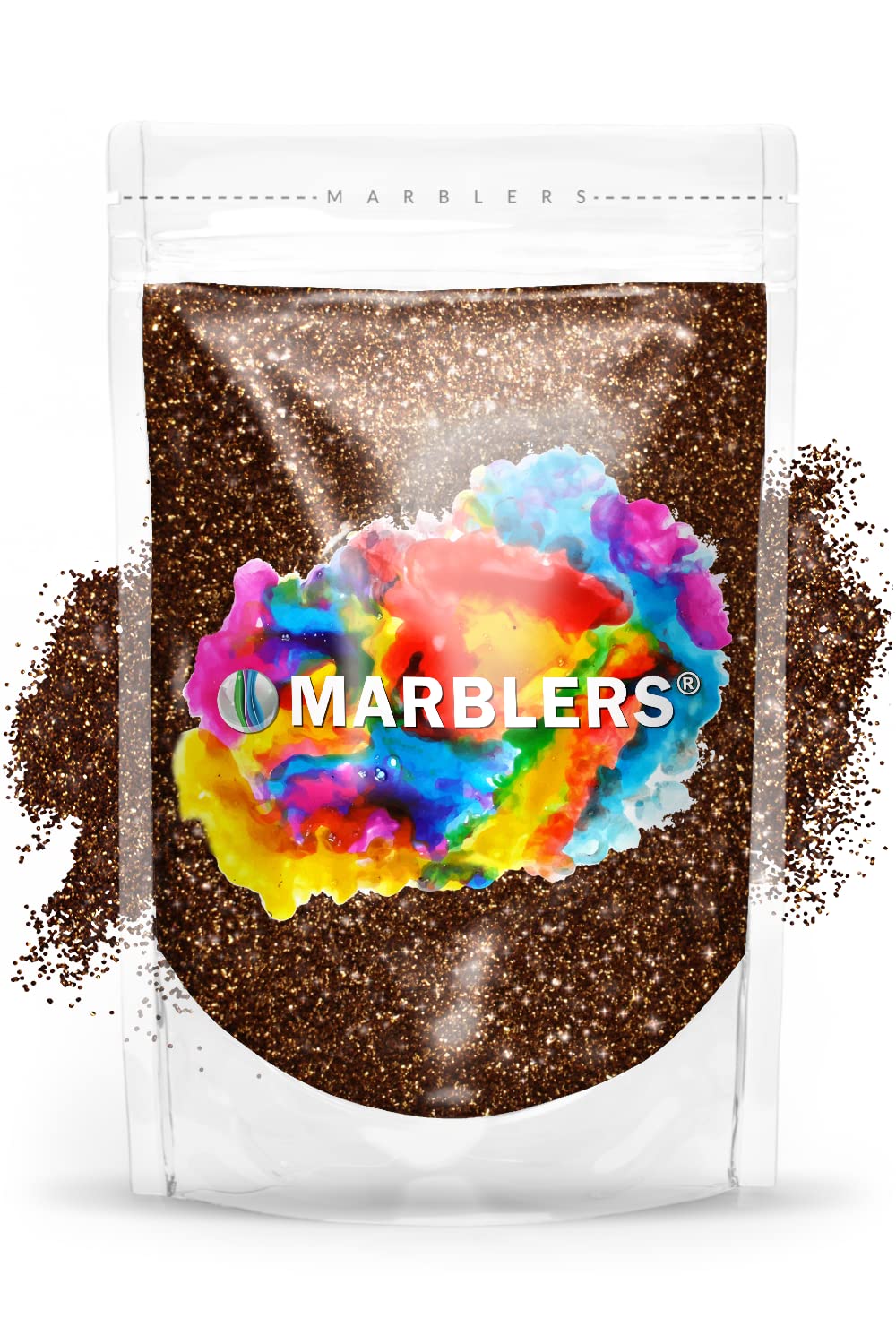 MARBLERS Twinkle Glitter [Pecan] 3oz (85g) | Fine | Non-Toxic, Vegan, Cruelty-Free | Face, Body, Eyeshadow, Hair, Festival, Party Makeup | Nail Art