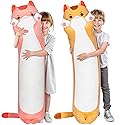Mewaii Artist-Designed Ultra Soft Long Cat Plush Body Pillow, Extra Stuffing for Comfort, Premium Quality Stuffed Animal Gift for Girlfriend or Cat…