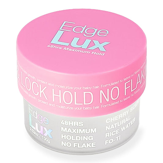 Lux Collection Edge Control Gel for 4C Hair - 48 Hour Maximum Hold Edge Control, Edge Lux with Castor Oil, Keratin & Biotin, Non-Flaking Styling Gel
