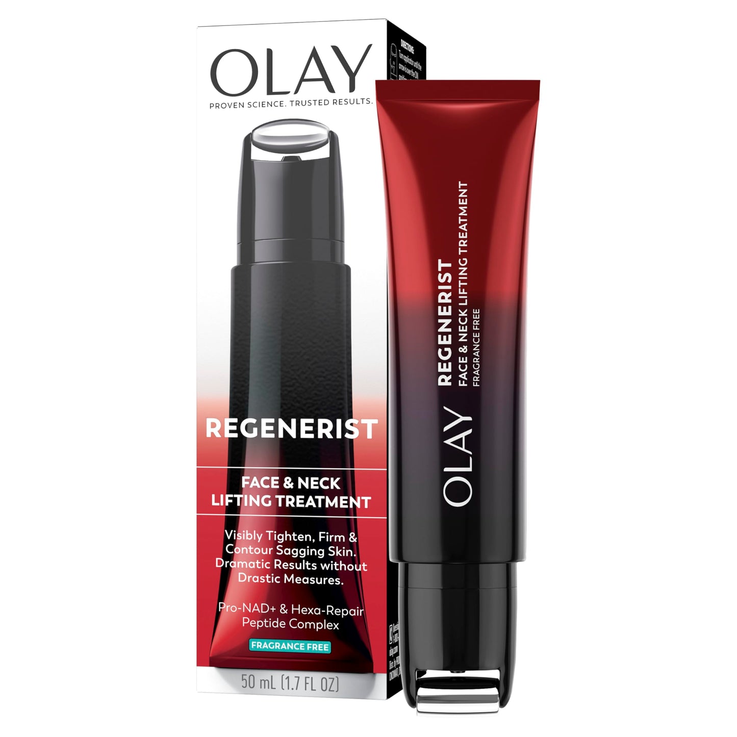 Olay Regenerist Neck and Face Roller, Neck Cream for Tightening and Firming, Anti-Aging Moisturizer for Women, Anti-Wrinkle Serum, Face Lift Cream