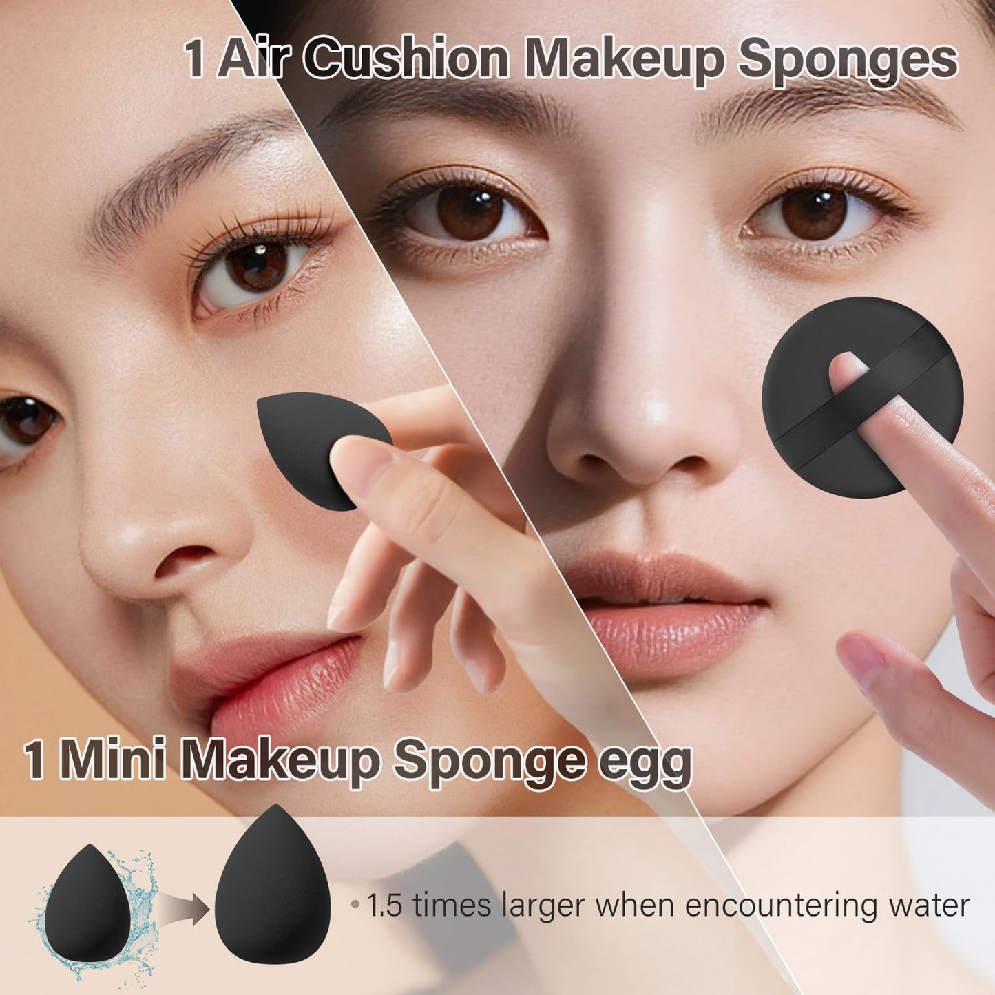 Makeup Brushes Set, Mlemle Professional 25 Pcs Makeup Kit, Include Foundation Powder Blush Concealers Eye shadows 21 Pcs Makeup Brushes and 2 Powder Beauty and Personal Care Mlemle