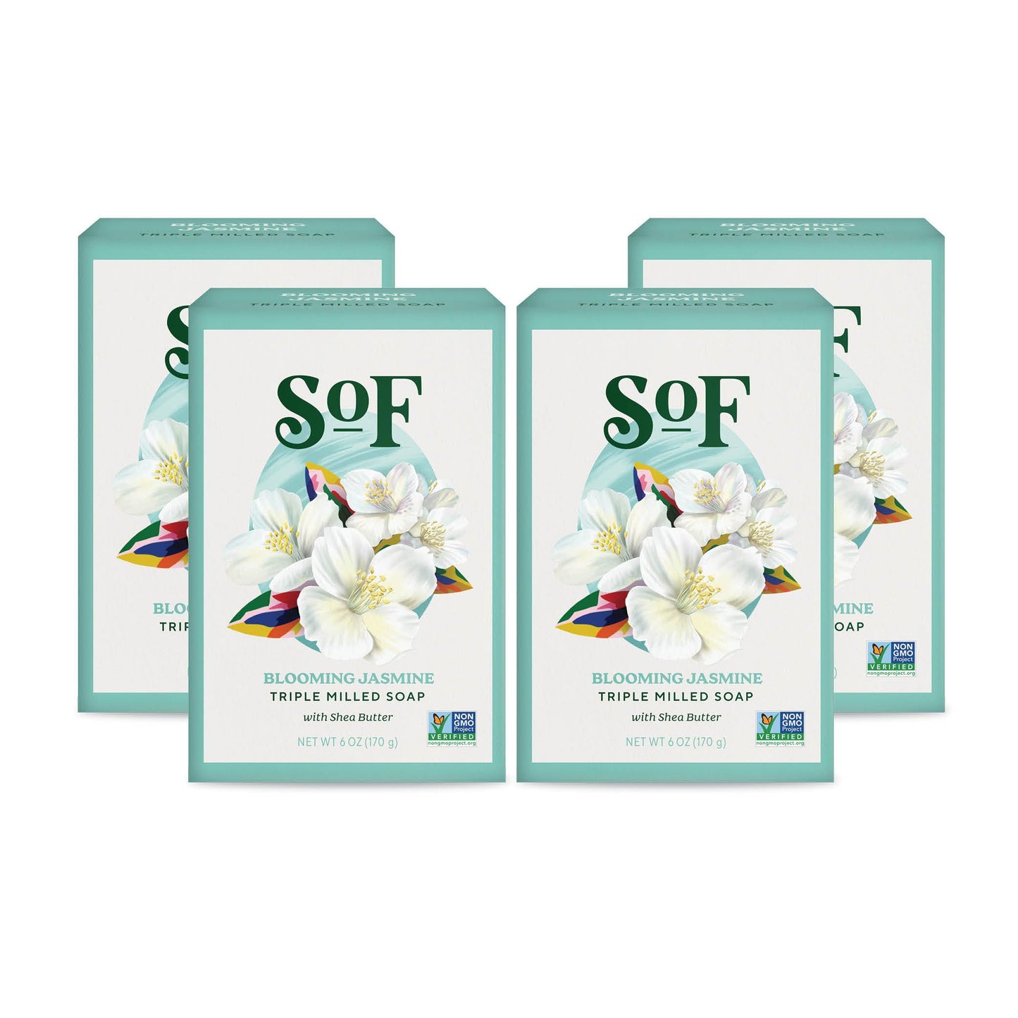 South Of France SoF Triple Milled Bar Soap - With Coconut Oil & Organic Shea Butter- Vegan & Non GMO- Free From Phthalates, Sulfates & Parabens