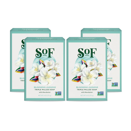 South Of France SoF Triple Milled Bar Soap - With Coconut Oil & Organic Shea Butter- Vegan & Non GMO- Free From Phthalates, Sulfates & Parabens