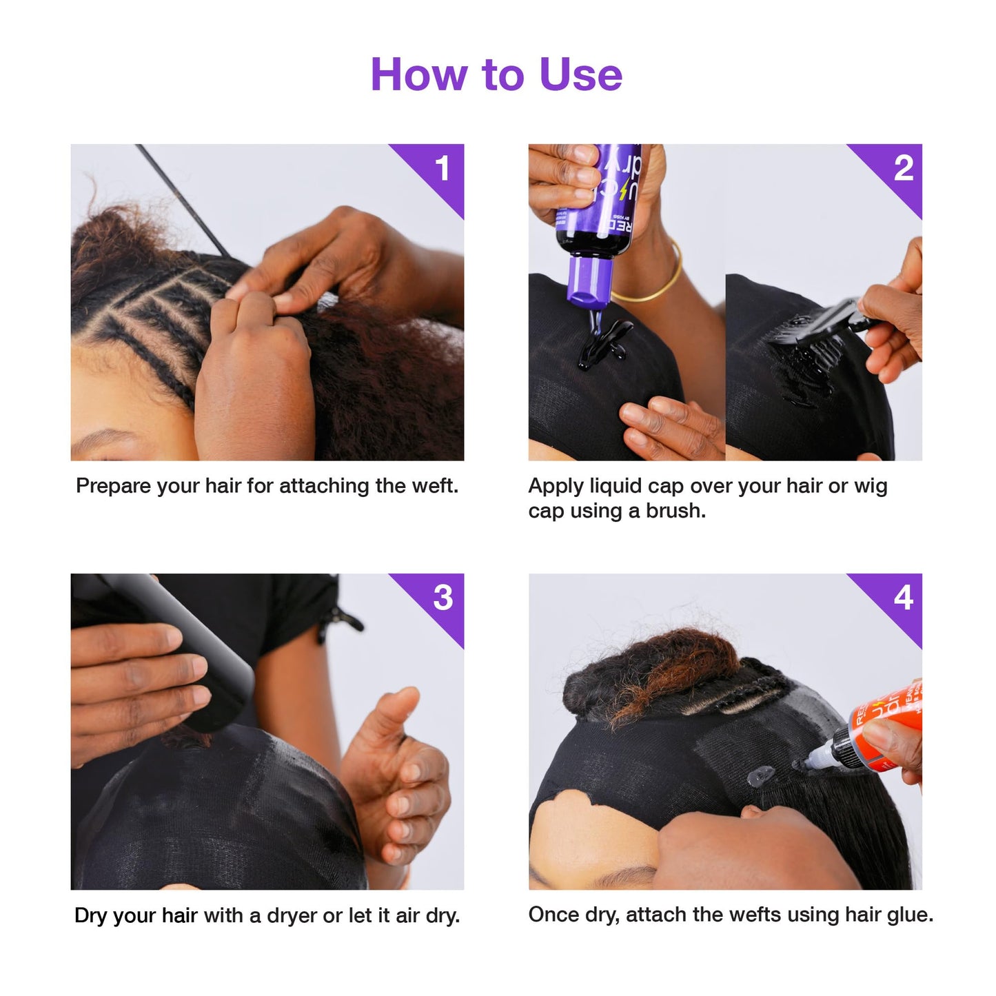 Red by Kiss Quick Dry Hair Protective Liquid Cap, Strong Lightweight Protection from Weaves Glue Damage, Fast Application, Quick Drying, & Easy