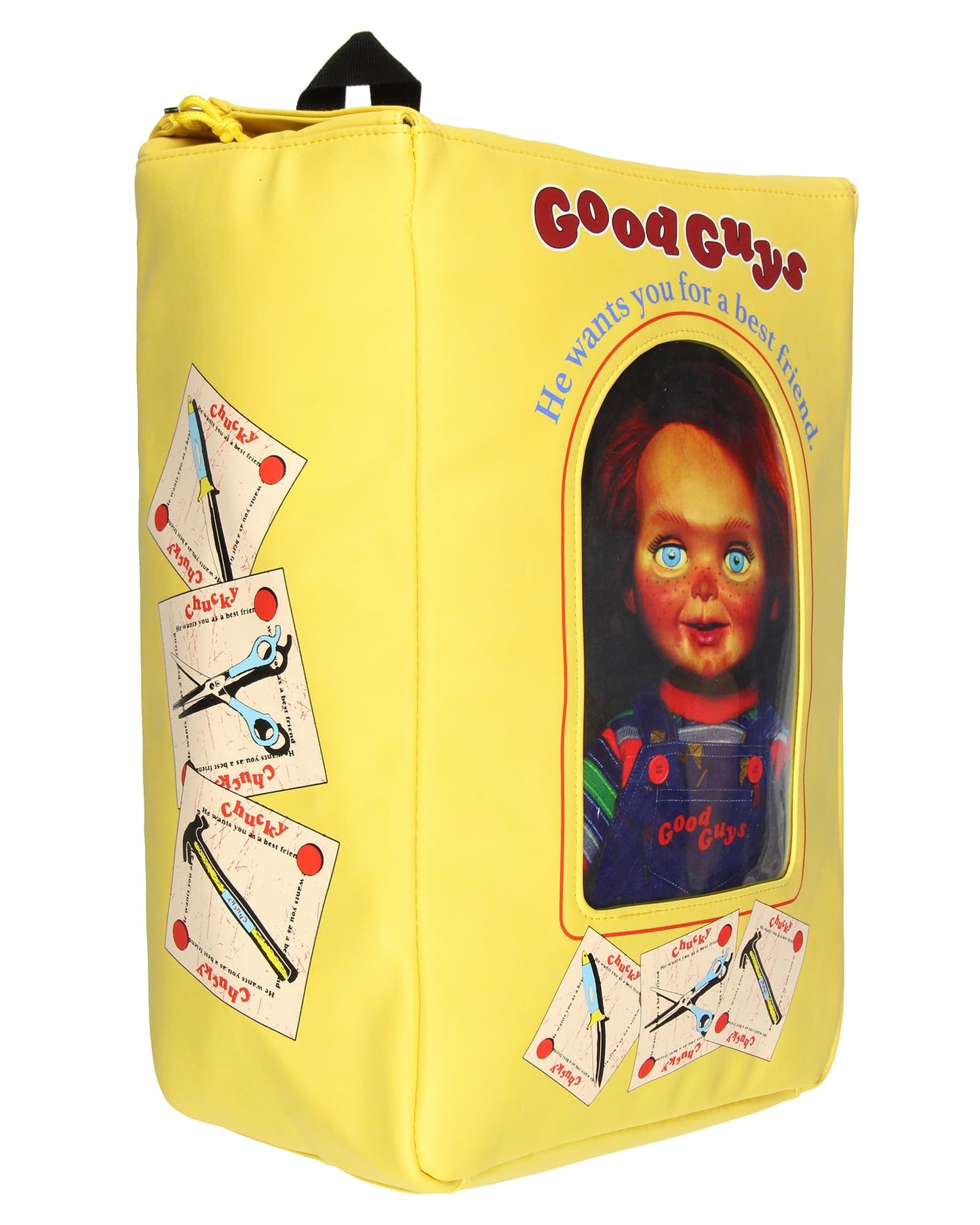 Chucky Backpack Child's Play Good Guys Chucky Doll Toy Box Replica Faux Leather Tote Bag Laptop Travel Backpack