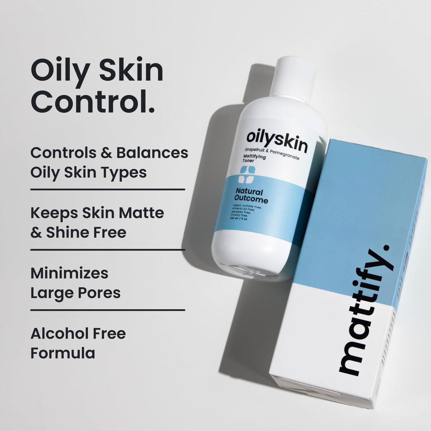 Natural Outcome Oily Skin Face Toner | Purifying Astringent Facial Toner | Naturally Keeps Skin Matte & Shine Free | Minimizes Appearance of Pores