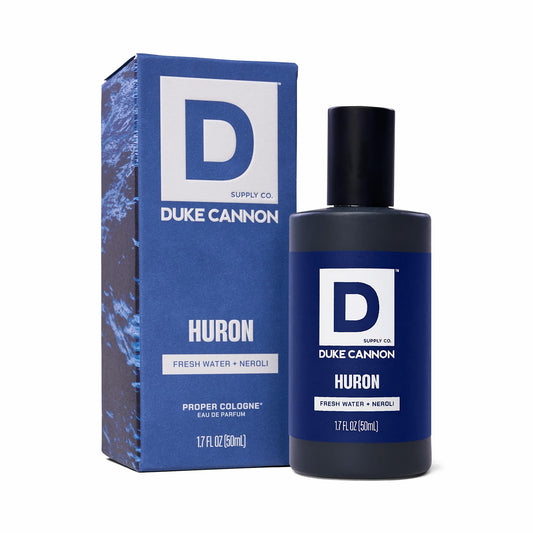 Duke Cannon Proper Cologne Huron | Men's Eau de Parfum | Fresh Water and Neroli | Aquatic, Fresh, Long-Lasting Scent | 1.7 fl oz