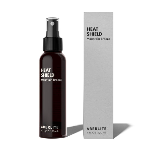 Aberlite Heat Shield Heat Protectant Spray, 4oz - Argan Oil Scent, Moisturizes, Softens and Protects Hair from Heat Damage, Made with 100% Natural