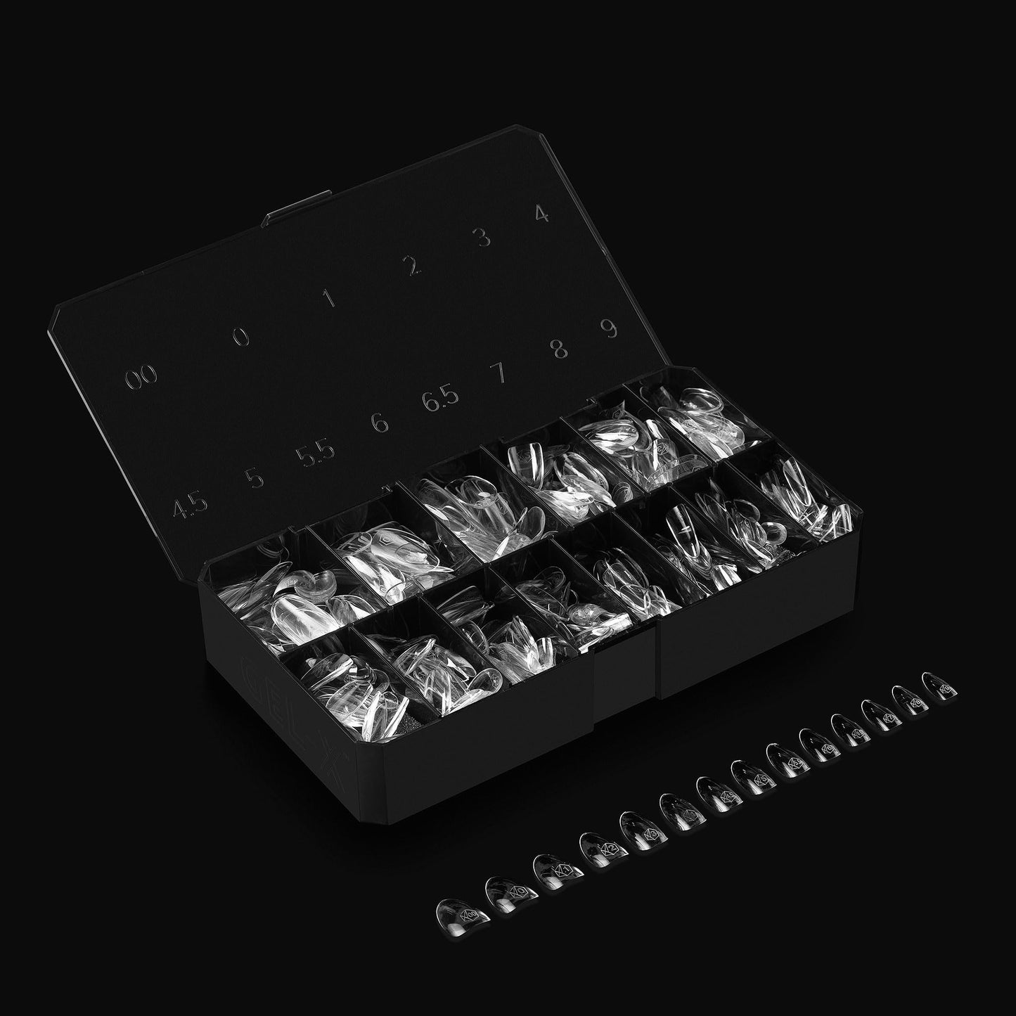 Apres Gel-X® Round Box of Nail Tips | 280 Tips, Soft Gel Tips, 14 Sizes 00-9 | Half-sizes Included (Sculpted Round Short) Beauty & Personal Care APRÉS