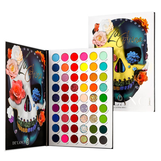 Afflano Colorful Rainbow Eyeshadow Palette High Pigment 54 Color, Halloween Eyeshadow Makeup Palette Sombras de Ojos, Neon Glow in Dark Eye Shadow