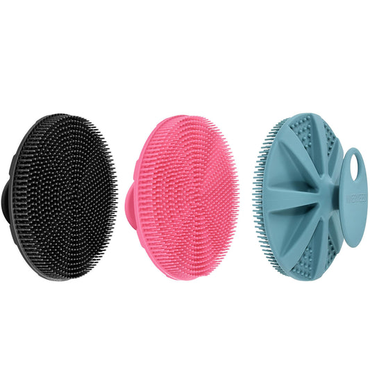 INNERNEED Food-Grade Soft Silicone Body Scrubber Shower Brush Handheld Cleansing Skin Brush, Gentle Exfoliating and Lather Well (Pack of 3) Beauty and Personal Care INNERNEED