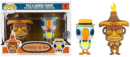 Disney Park Exclusive Enchanted Tiki Room Pele & Barker Parrot Funko POP 2 Pack
