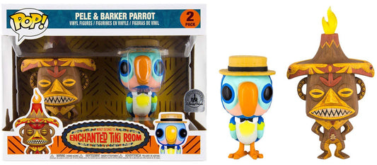 Disney Park Exclusive Enchanted Tiki Room Pele & Barker Parrot Funko POP 2 Pack