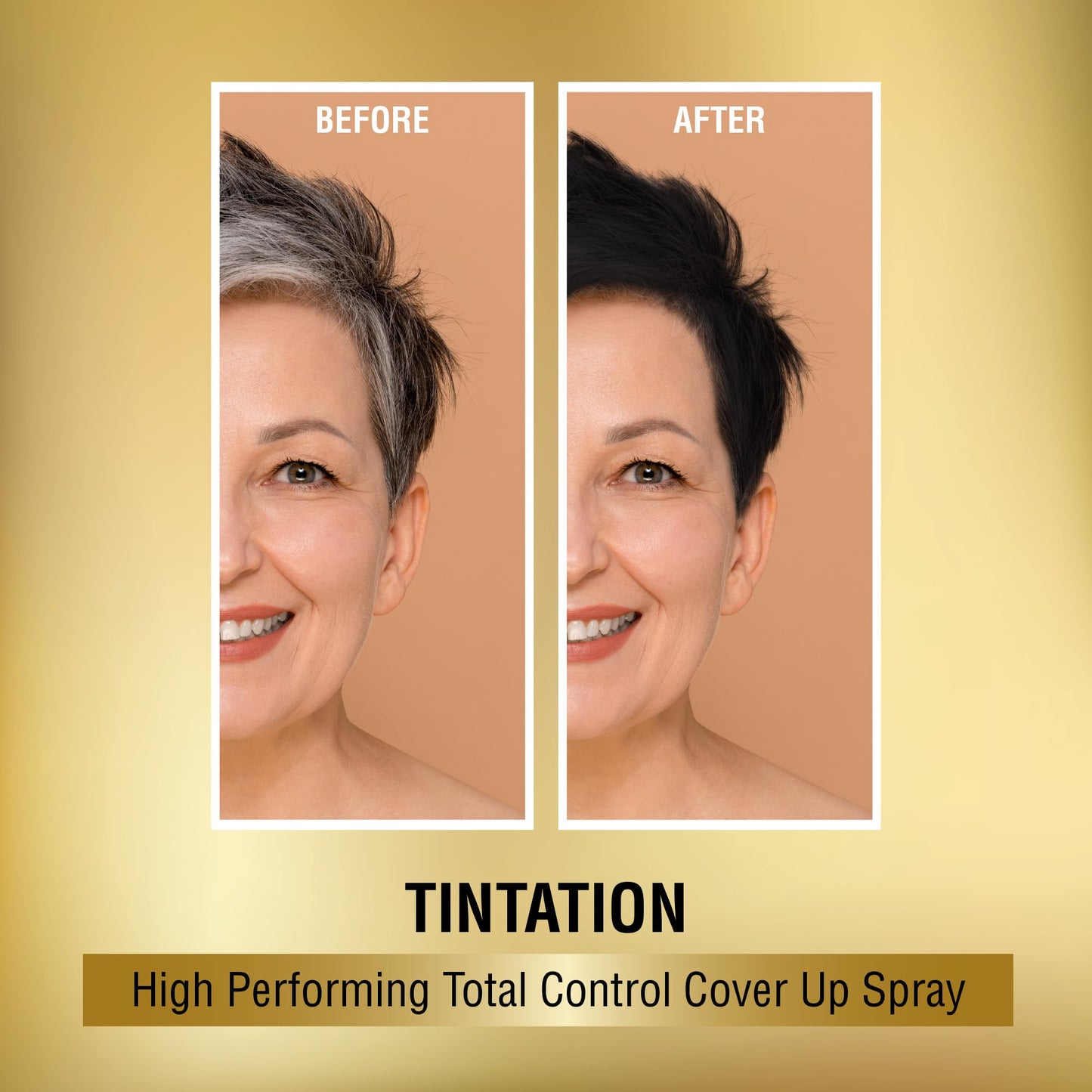 RED by Kiss 1.5OZ. Tintation Temporary Hair Color Spray, Instant Gray Root Cover Up, Water-Resistant, Smudge-Proof, Hairline & Barber Touch-Up, Quick