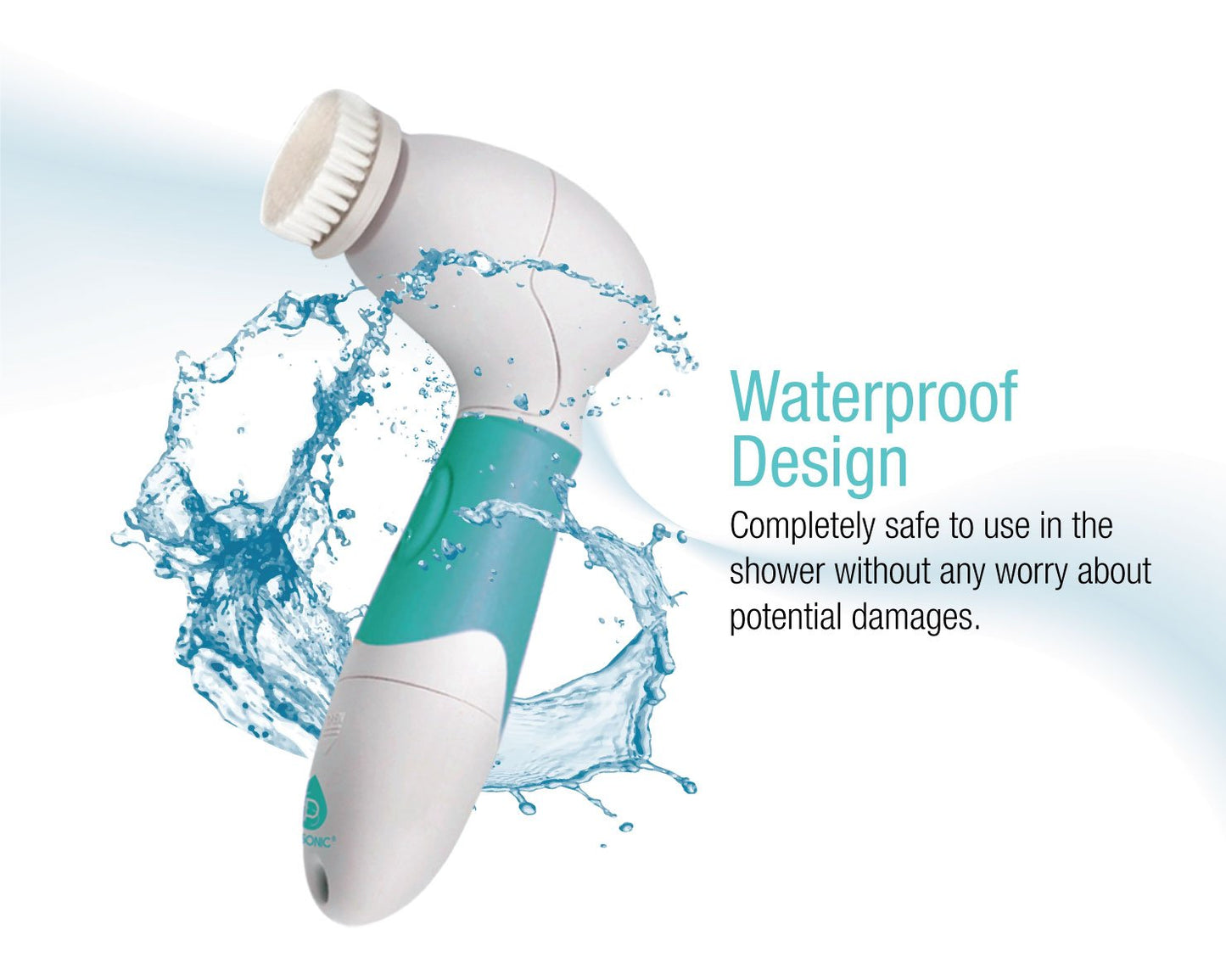 Pursonic Advanced Facial and Body Cleansing Brush, Includes Facial Brush, Body Brush, Pumice Stone and Sponge Brush (Aqua) Beauty and Personal Care PURSONIC