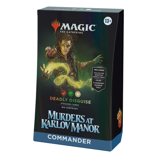 Magic: The Gathering Murders at Karlov Manor Commander Deck - Deadly Disguise (100-Card Deck, 2-Card Collector Booster Sample Pack + Accessories)