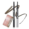 Skone Cosmetics The Original Brow Wand Eyebrow Pencil with Brush - Dual-Sided Retractable Waterproof Long-Lasting Brown Eye Brow Pencils for Women