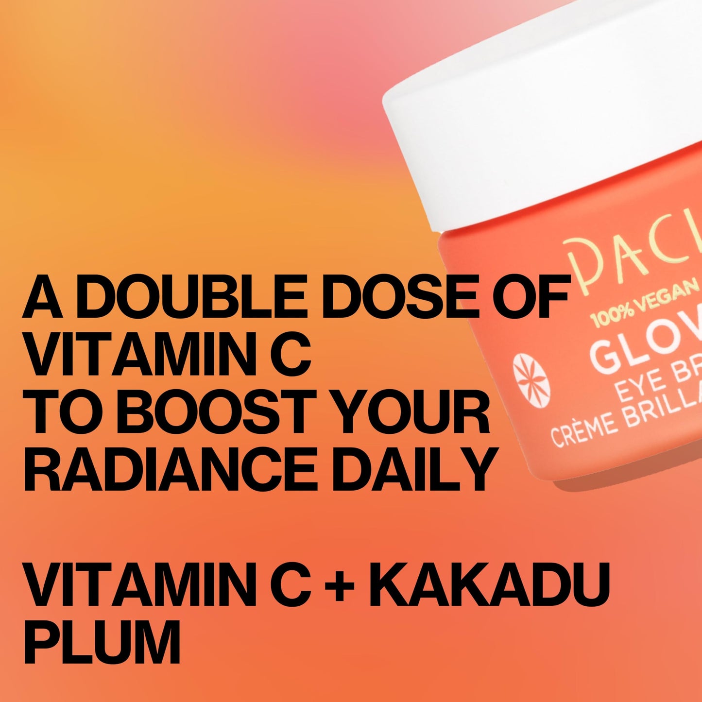 Pacifica Glow Baby Brightening Eye Cream - Vitamin C Under Eye Cream for Dark Circles & Puffiness, Caffeine-Infused Eye Brightener for Tired Eyes