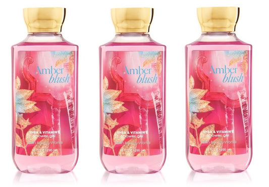 Lot of 3 Bath & Body Works Signature Collection Amber Blush Shower Gel 10 Fl Oz Each (Amber Blush) Beauty & Personal Care Bath & Body Works