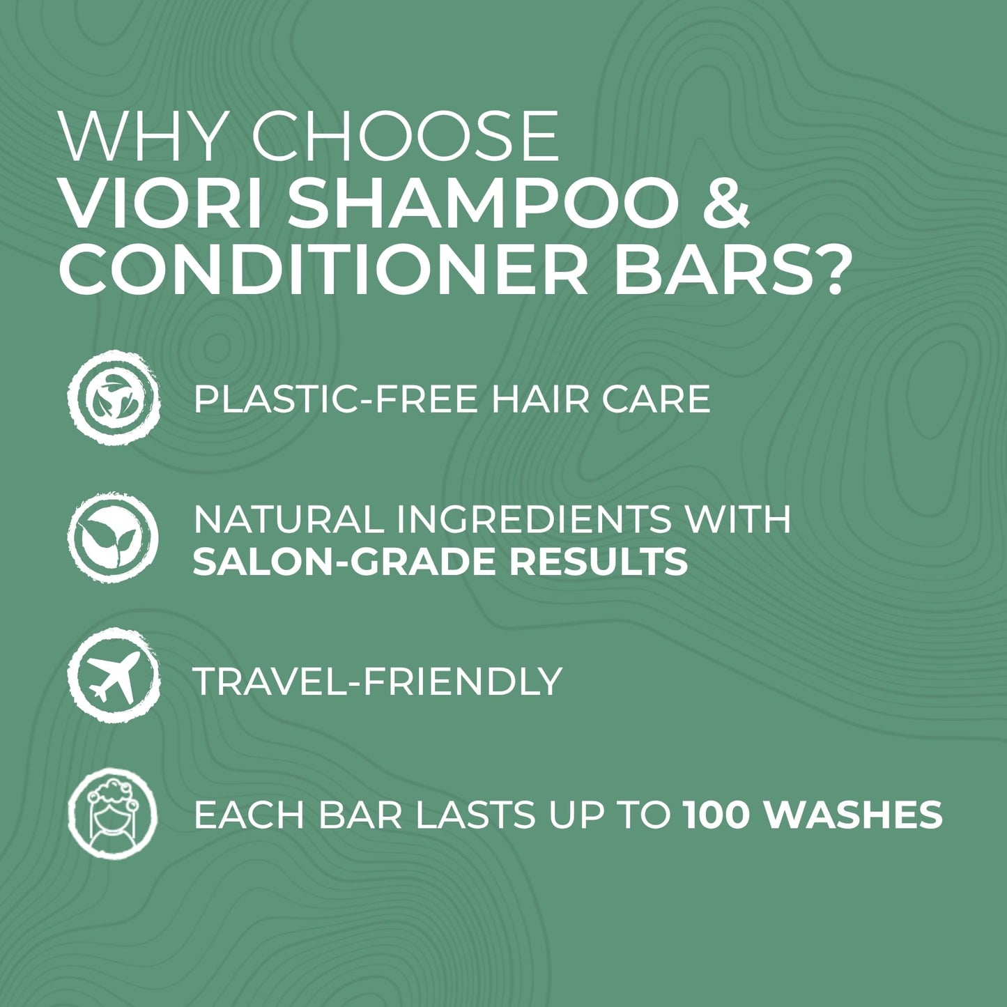 Viori Rosemary Shampoo Bar and Conditioner Set with Biotin - Rice Water Solid Hair Bars for Thinning Hair - Strengthening, Shine, Scalp Care - Plastic