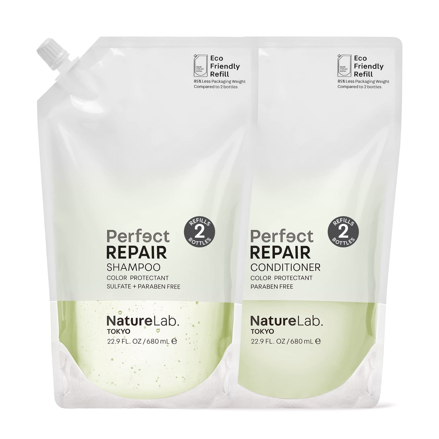 NatureLab.TOKYO Perfect Repair Shampoo & Conditioner Duo - Japanese Shampoo & Conditioner for Damaged, Color-Treated Hair - Penetrates Roots