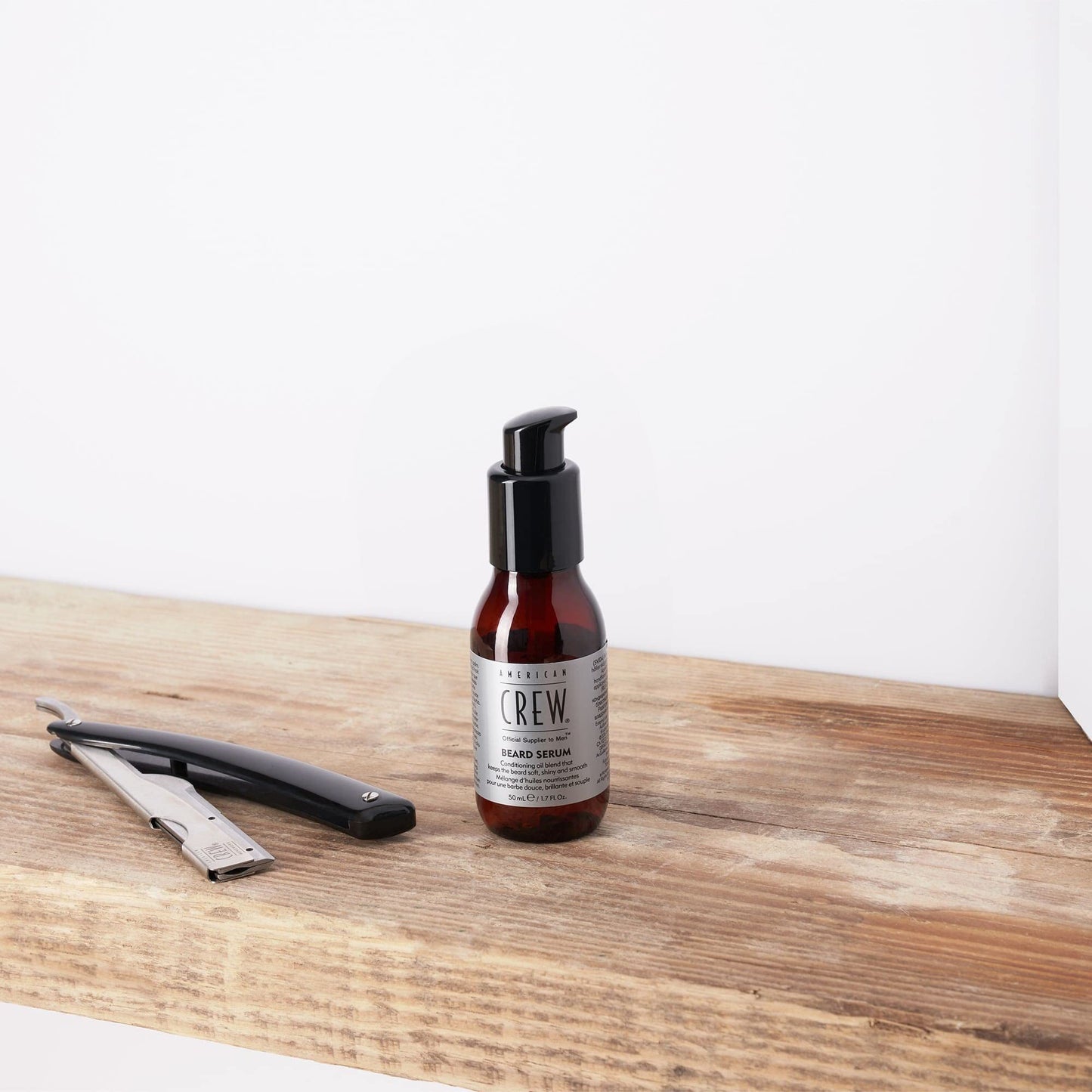 American Crew Beard Conditioner Serum, Conditioning Oil Blend for a Soft, Shiny & Smooth Beard, Stocking Stuffer for Him, 1.7 Fl Oz