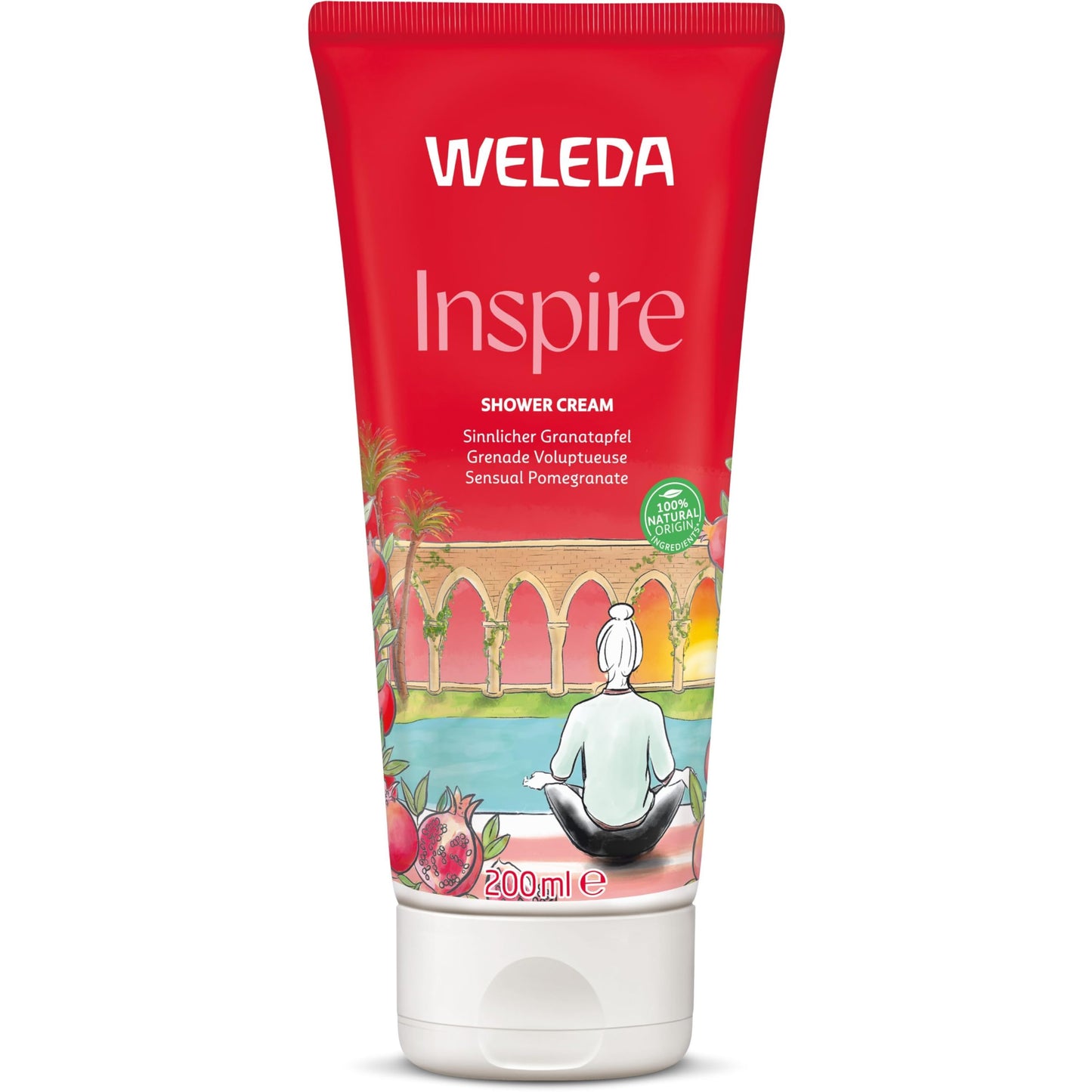 Weleda Replenishing Pomegranate Body Wash, 6.8 Fluid Ounce, Gentle Plant Rich Cleanser with Pomegranate, Sesame, Sunflower and Macadamia Oils
