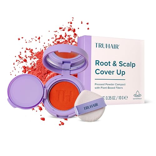 TRUHAIR Root & Scalp Cover Up Pressed Powder Compact, Waterproof, Weightless Hair Coverage & Bald Spot Concealing, Root Touch Up Hair Color for Gray