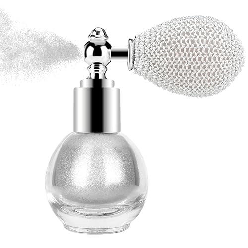 KYDA Glitter Powder Spray, Loose Shimmer Powder, Highlighter Spray Makeup for Face Body Hair, Lasting Glitter Hairspray, Cosmetic Sparkling Body